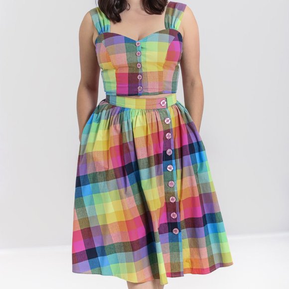Rainbow Plaid Skirt in Various Sizes New with Tags - Picture 1 of 5